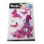 Picture of Plastic Ipad Skin Sticker Decal Wrap Fuchsia Mixed Girl Butterfly Pattern 24cm x17cm(9 4/8" x6 6/8"), 5 Sheets