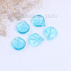 Picture of Lampwork Glass Czech Beads Petaline Lake Blue About 15mm x 14mm, Hole: Approx 1.2mm, 10 PCs