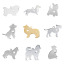 Imagen de 304 Acero Inoxidable Silueta Animal Puede Tallar Llana Colgantes Charms Perro 1 Unidad