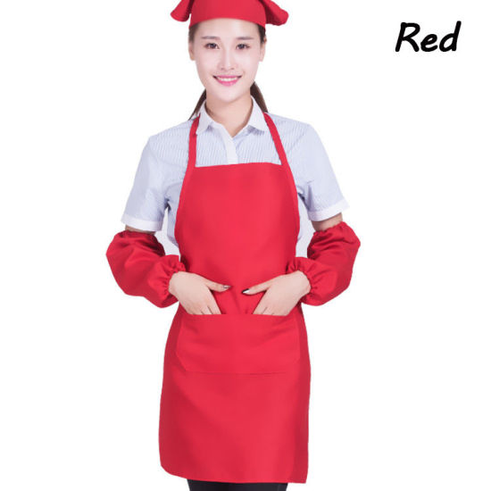 Picture of Unisex Solid Bar Cafe Kitchen Cooking Apron Household Waterproof Sleeveless