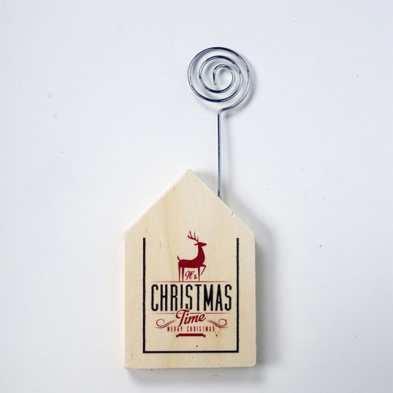 Bild von Schwarz & Rot - 1 # Weihnachtsschmuck Ornamente Weihnachtsdruck Holzkarte Nachricht Schreibtisch Notizen Ordner
