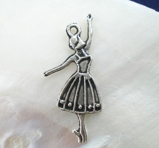 Picture of Zinc Based Alloy Pendants Ballet Dancing Girl