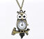 Picture of Vintage Antique Bronze Necklace Owl Quartz Pocket Watch (Battery Included) 87cm(34 2/8") long, 1 PCs