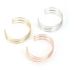 Bild von Eisenlegierung Offen Manschette Armreife Armband Bogen Rosegold 16.5cm lang, 2 Stück