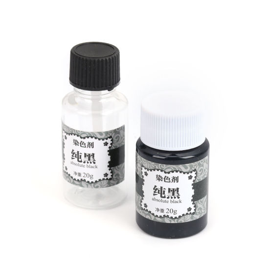 Picture of ( 20g ) Liquid Dye Resin Jewelry Craft Black 54mm x 30mm, 2 Sets