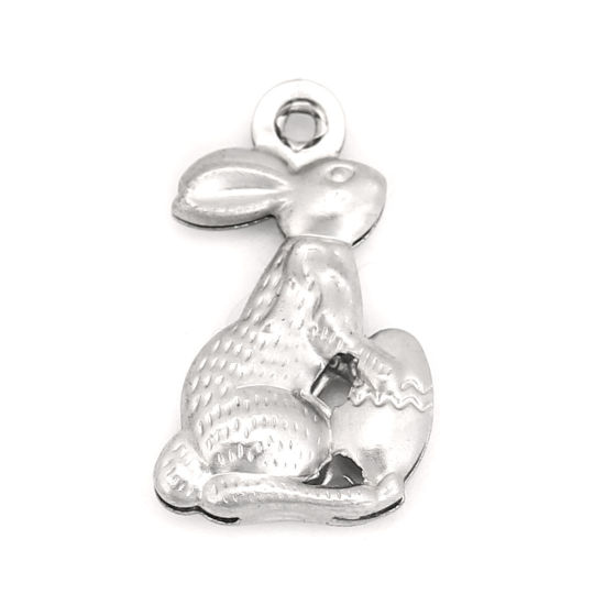 Picture of Stainless Steel Charms Rabbit Animal