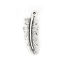 Immagine di Lega di Zinco Ciondoli Piuma Argento Antico 30mm x 10mm , 30 Pz