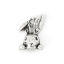 Immagine di Lega di Zinco Charms Coniglio Argento Antico (Addetti ss5 Strass) 14mm x 9mm , 50 Pz