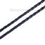 Image de Cordon Tressé en PU Noir 3.5mm, 1 Rouleau (Environ 10 M/Rouleau)
