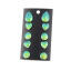 Imagen de Acero Inoxidable Sirena/Escama Pendientes Tono de Plata Verde Mixto Escamas Con Cabochons de la Resina 18mm x 13mm - 12mm, Post/ Wire Size: (21 gauge), 1 Set (Aprox 5 Pares/Set)