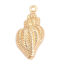 Picture of Zinc Based Alloy Ocean Jewelry Charms Conch/ Sea Snail Gold Plated 28mm x 15mm, 5 PCs
