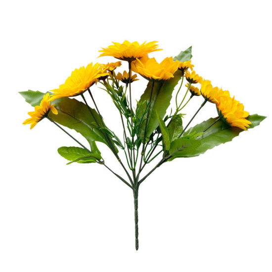 Picture of Simulation Sunflower Faux Silk Artificial Flower Decoration Bouquet