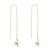 Picture of Ocean Jewelry Stainless Steel Ear Thread Threader Earring Star Fish long