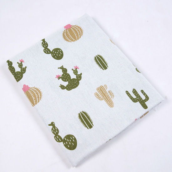 DoreenBeads. Cotton Polyester Blend Fabric Green Cactus 150cm(59