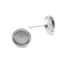 Bild von 304 Edelstahl Ohrring Ohrstecker Rund Silberfarbe Cabochon Fassung (für 8mm) 10mm D., Drahtstärke: (21 gauge), 10 Stück