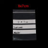 Picture of PVC Zip Lock Bags Rectangle Transparent Clear With Write-On Strips (Useable Space: 9x7cm) 10cm x7cm(3 7/8" x2 6/8"), 200 PCs