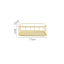 Picture of Iron Based Alloy Storage Container Box Basket Golden 17cm x 12cm, 1 Piece
