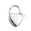 Image de Fermoir Mousqueton en 304 Acier Inoxydable Cœur Argent Mat 16mm x 11mm, 1 Pièce