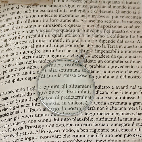 Immagine di Collana Catena di Lanterna Lente d'ingrandimento Argento Placcato 82.5cm, 1 Pz