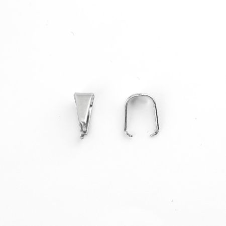 Stainless Steel Pendant Pinch Bails Clasps U-shaped