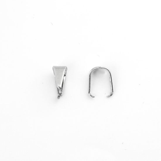 Picture of Stainless Steel Pendant Pinch Bails Clasps U-shaped 