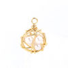 Picture of Acrylic & Brass Metallic Wire Charms Ball Imitation Pearl