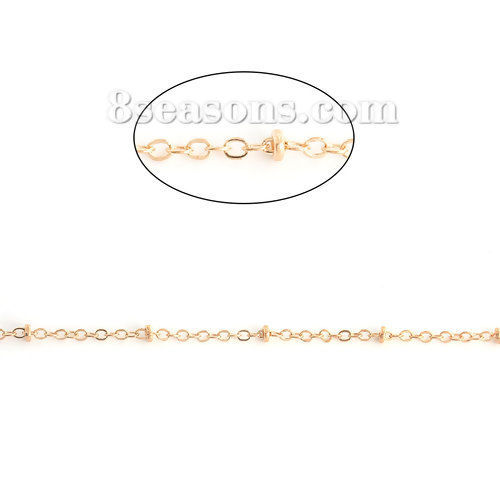 Bild von Messing Geschlossen Gliederkette Kette KC Gold Plattiert 2x1.5mm, 10 Meter                                                                                                                                                                                    