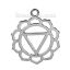 Immagine di Yoga Lega di ZincoCiondoli Tono Argento Nabhi /Manipura Scolpito Filigrana 31mm x 26mm , 10 Pz
