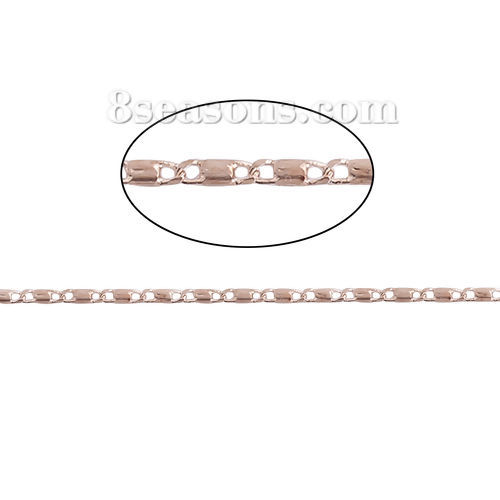 Bild von Messing DE Gaulle Kette Rosegold 5.5x1.6mm, 5 Meter                                                                                                                                                                                                           