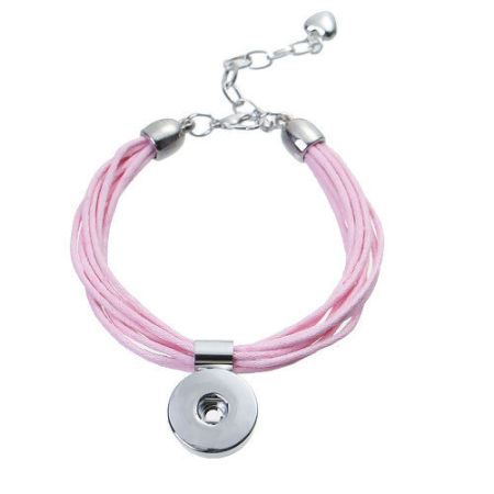 Wax Rope Snap Button Bracelets Fit / Snap Buttons Round