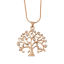 Picture of Lampwork Glass Necklace Gold Plated Tree of Life Clear Rhinestone 46.5cm(18 2/8") long, 1 Piece