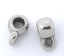 Immagine di CCB Plastico Manico Perline Tondo Tono Argento Foro: Circa 3.3mm, 9mm x 6mm, 300 Pz