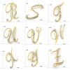Picture of Pin Brooches Capital Alphabet/ Letter Gold Plated Clear Rhinestone 1 Piece