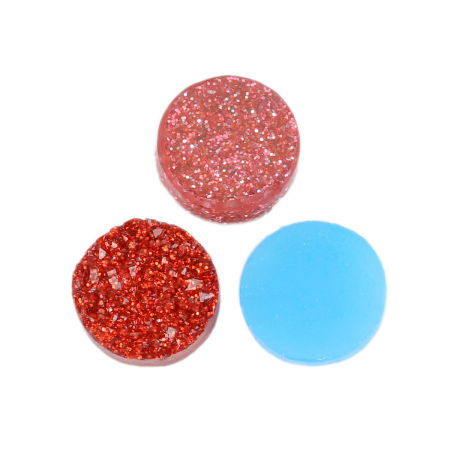 Druzy /Drusy Fixed Resin Dome Seals Cabochon Round Mixed  