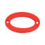 Image de Connecteurs en Bois Naturel Ovale Rouge Creux 25mm x 15mm, 50 Pcs