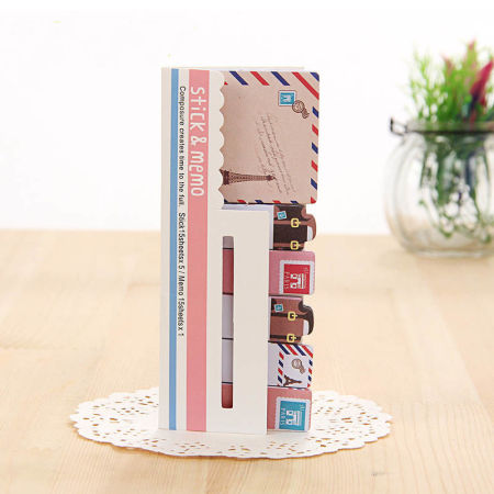 Papel Nota adhesiva Multicolor 12.5cm x 4.8cm, 1 Unidad