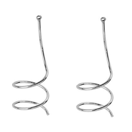 Latón Colgantes Hélice Tono de Plata 53mm x 17mm, 3 Unidades