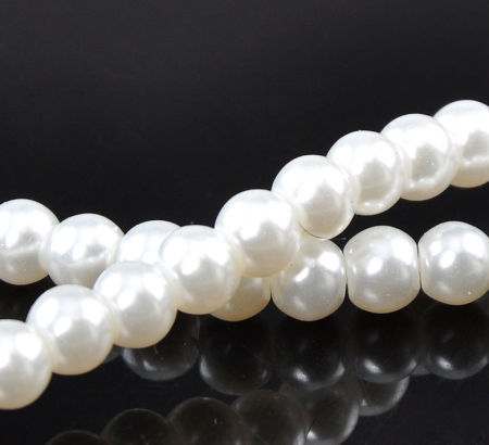 Glass Pearl Imitation Beads Round