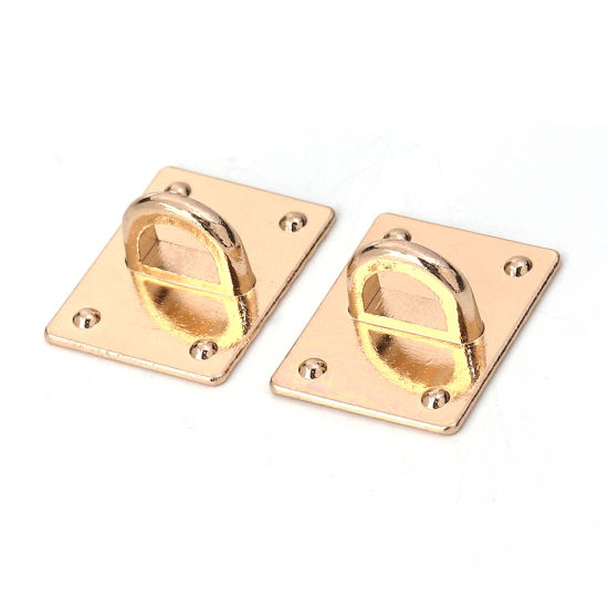 Picture of Zinc Based Alloy Clasps Rectangle Gold Plated 27mm x 21mm, 10 PCs