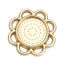 Imagen de Adornos Soporta a cabachones Zamak de Flor Chapado en Oro Base Camafeo (Adap 14mm) 25mm x 25mm, 10 Unidades
