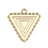 Picture of Zinc Based Alloy Charms Triangle Gold Plated Cabochon Settings (Fits 18mmx16mm) 20mm x 20mm, 10 PCs