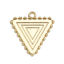 Picture of Zinc Based Alloy Charms Triangle Gold Plated Cabochon Settings (Fits 18mmx16mm) 20mm x 20mm, 10 PCs