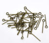 Picture of Alloy Eye Pins Antique Bronze 16mm( 5/8") long, 0.7mm (21 gauge), 900 PCs