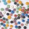 Picture of (Grade A) Lava Rock ( Natural ) Beads Wheel Light Blue About 9mm x 5mm, Hole: Approx 2mm, 20cm(7 7/8") long, 1 Strand (Approx 39 PCs/Strand)