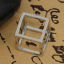 Picture of Brass 3D Charms Geometric Cube Silver Tone Hollow 12mm( 4/8") x 12mm( 4/8"), 2 PCs