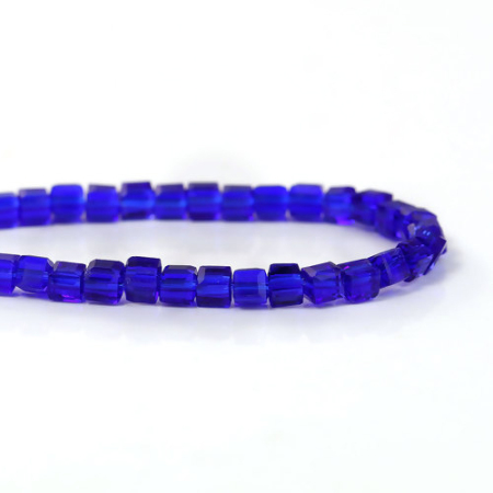Glass Loose Beads Square Faceted About 