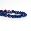 Изображение Стеклянные Бусины, водяная капля, Синий с узором " Разноцветный 6mm x5mm, 2мм, 38.5см длина, 1 ШТ 100 шт / 1 нитка