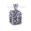 Imagen de Acero Inoxidable Cremación Pet Ash Urn Colgantes Rectángulo Plata Antigua Tallado Puede Abrir 30mm x 15mm, 1 Unidad