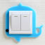 Picture of Silicone Light Switch Decorative Sticker Whale Animal Blue 1 Piece