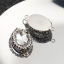 Picture of Brass & Glass Connectors Oval Transparent Clear Faceted Black Rhinestone 26mm x 15mm, 2 PCs